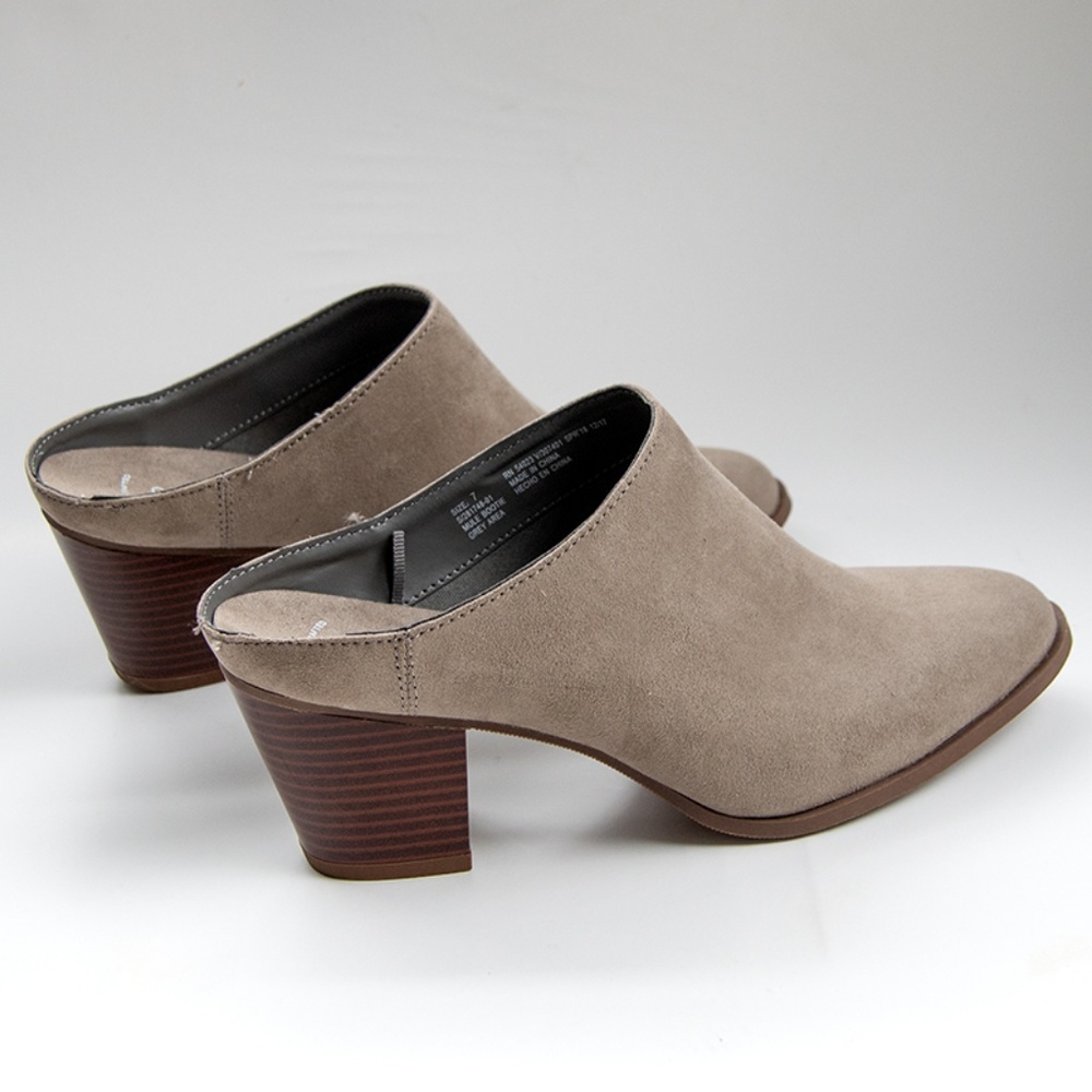 Womens Gap Open Back Faux Suede Mule Bootie Sz 7